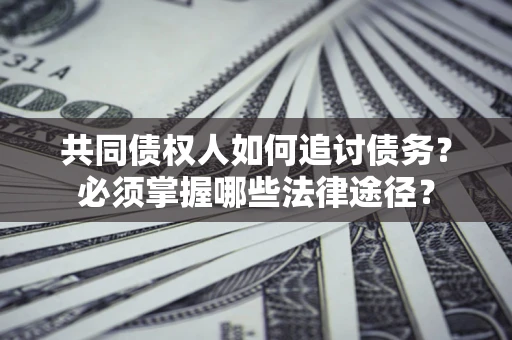 武汉共同债权人如何追讨债务？必须掌握哪些法律途径？