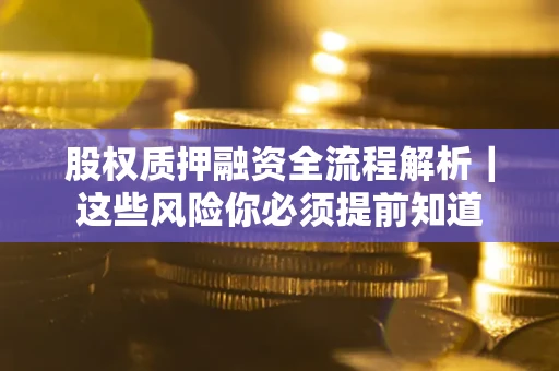 武汉股权质押融资全流程解析｜这些风险你必须提前知道