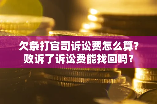 武汉欠条打官司诉讼费怎么算？败诉了诉讼费能找回吗？