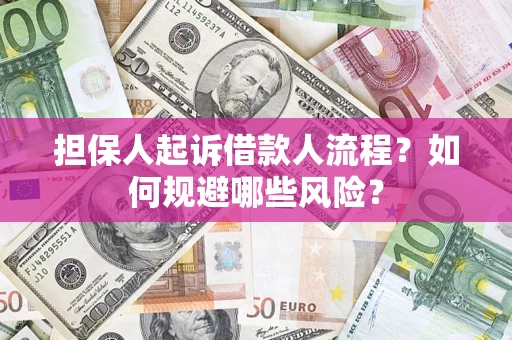 武汉担保人起诉借款人流程？如何规避哪些风险？