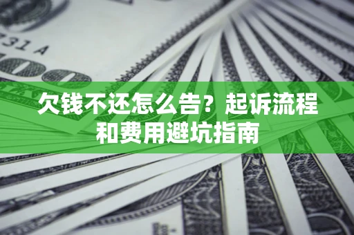 武汉欠钱不还怎么告?起诉流程和费用避坑指南 武汉欠钱不还怎么告?起诉流程和费用避坑指南